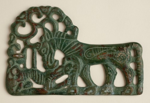 Belt Plaque, Design of Tiger Attacking a Horse