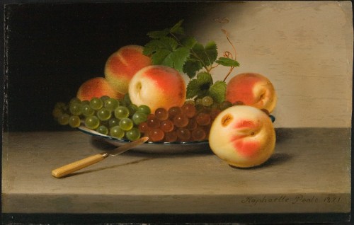 Still Life with Peaches and Grapes